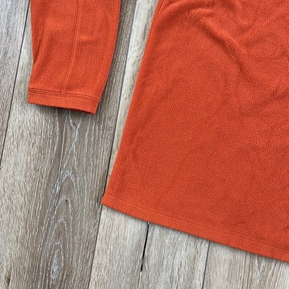 L.L. Bean Men’s Orange Fleece 1/4 Zip Pullover - Picture 3 of 7